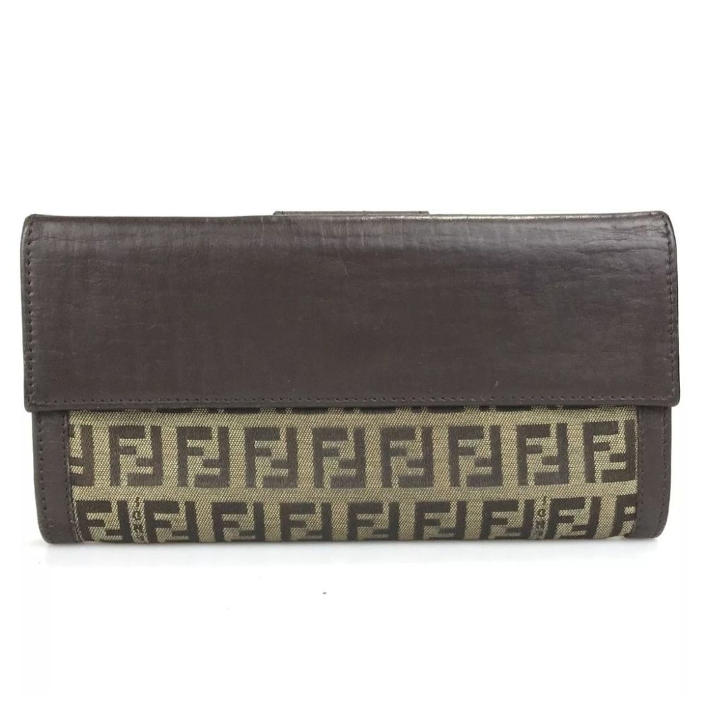 Fendi Wallet Bi Fold Zucca Pattern Canvas 2289 8m… - image 5